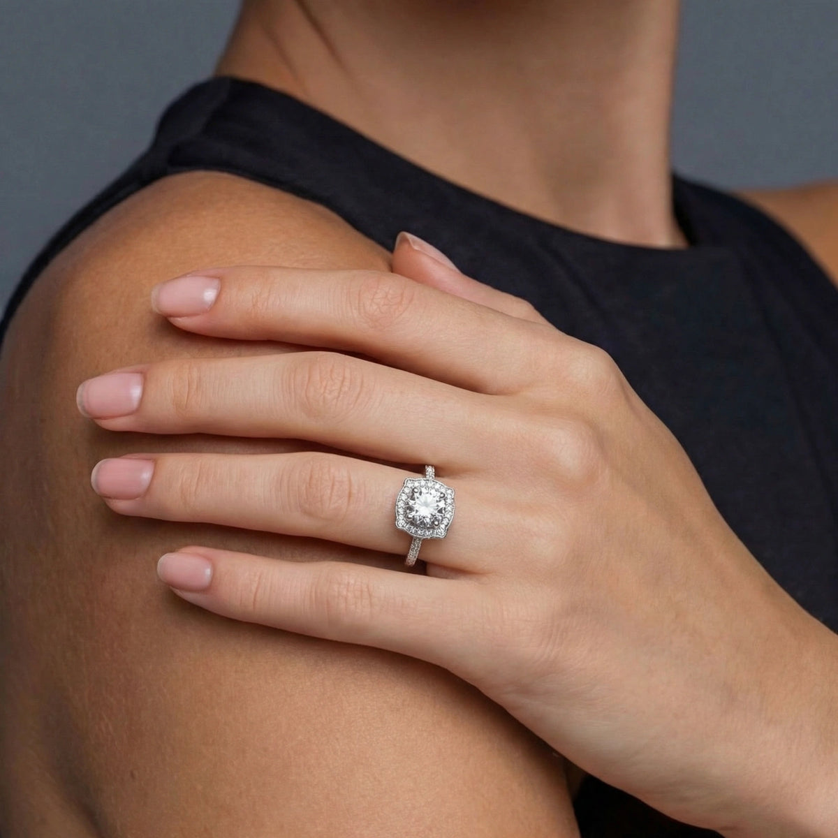 Vintage Kronen Moissanite Ring