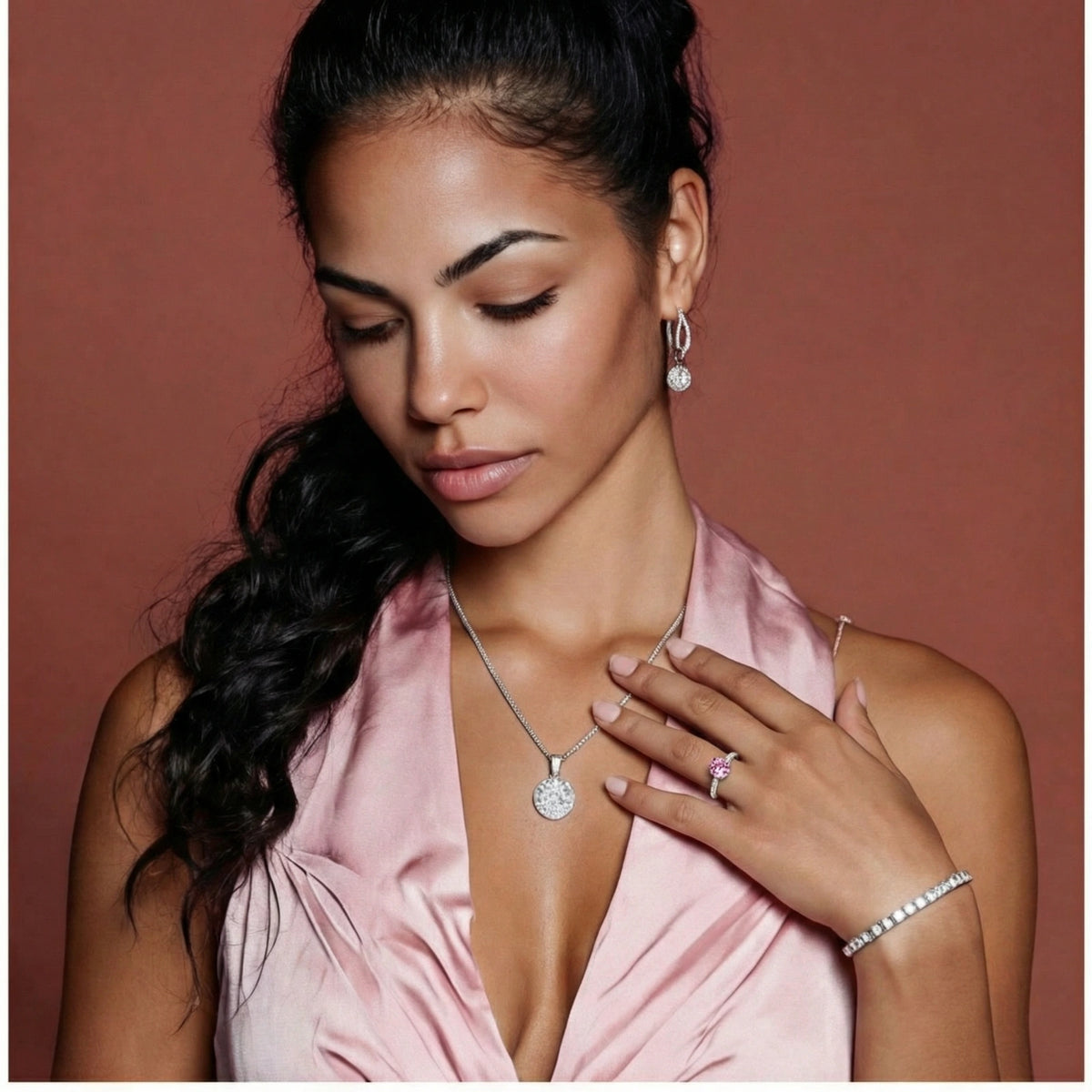 Pink Dreams Moissanit Ring